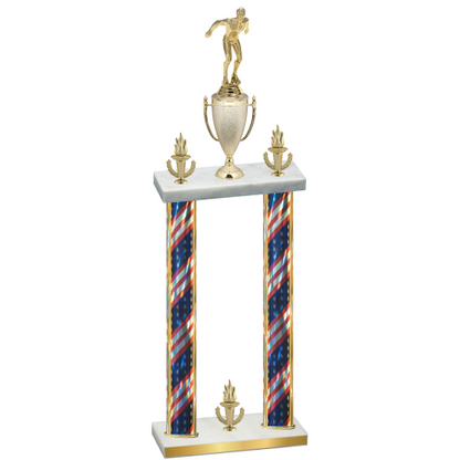 Double Flag USA Victory Swimming Trophy