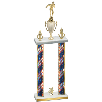 Double Flag USA Year Swimming Trophy