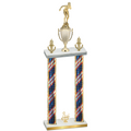 Double Flag USA Third Place Tennis Trophy