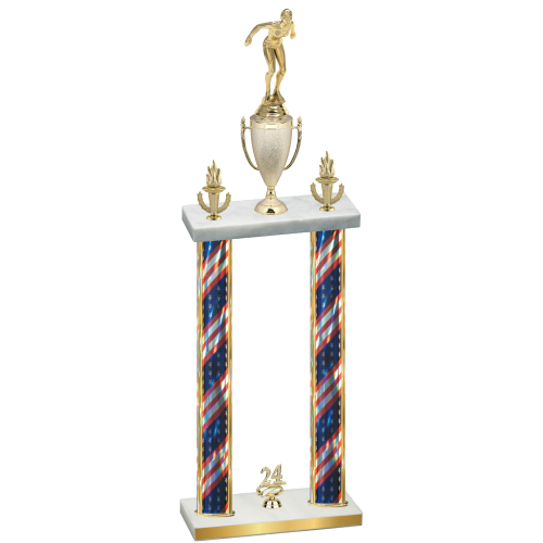 Double Flag USA Year Tennis Trophy