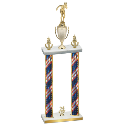 Double Flag USA Year Tennis Trophy