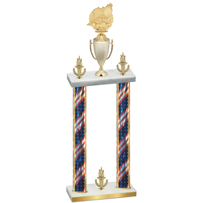 Double Flag USA Victory Swimming Trophy