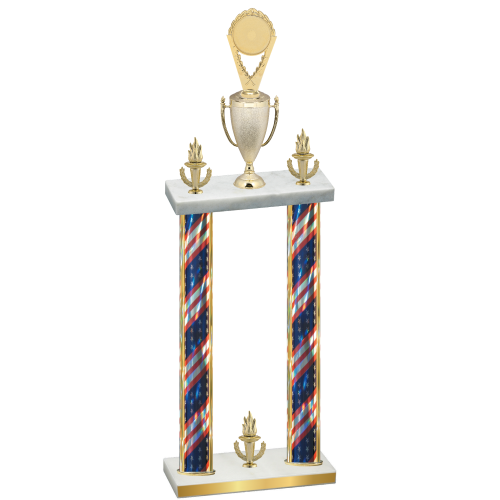 Double Flag USA Victory Insert Trophy