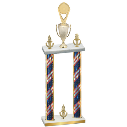 Double Flag USA Victory Insert Trophy