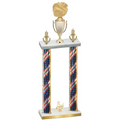 Double Flag USA Third Place Cheerleading Trophy