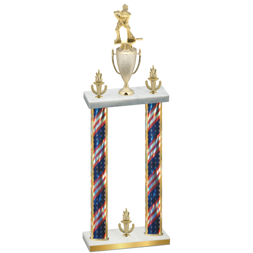 Double Flag USA Victory Hockey Trophy