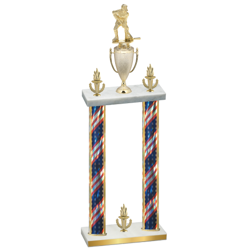 Double Flag USA Victory Hockey Trophy