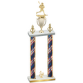 Double Flag USA Fourth Place Lacrosse Trophy