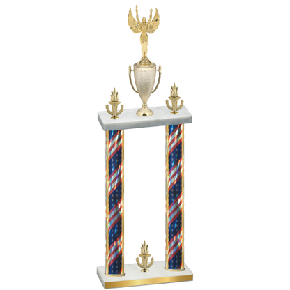 Double Flag USA Victory Victory Trophy