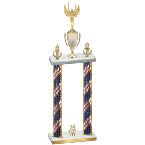 Double Flag USA Year Victory Trophy