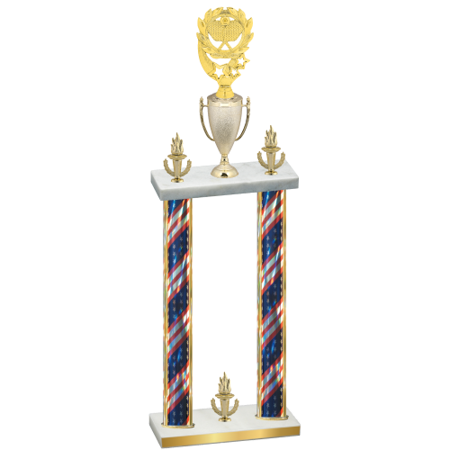 Double Flag USA Victory Pickleball Trophy