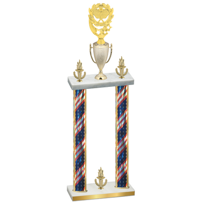Double Flag USA Victory Pickleball Trophy