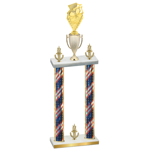 Double Flag USA Victory Pickleball Trophy