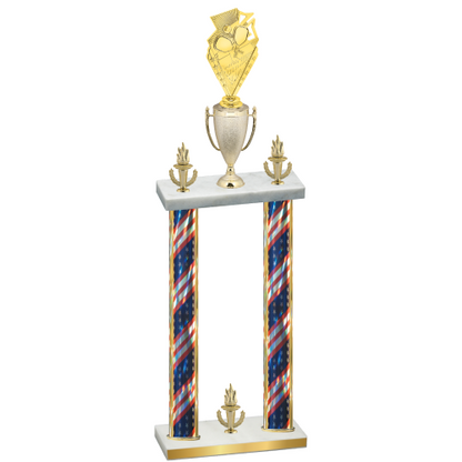 Double Flag USA Victory Pickleball Trophy