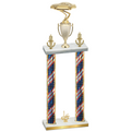 Double Flag USA First Place Cars Trophy