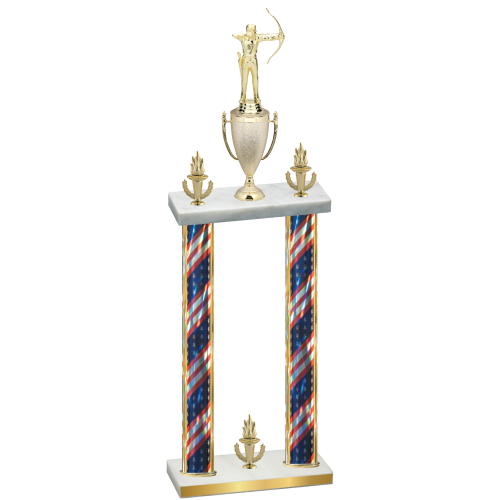 Double Flag USA Victory Archery Trophy