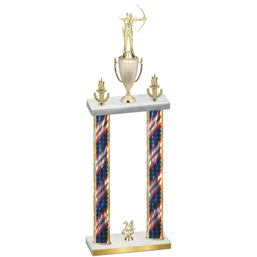 Double Flag USA Year Archery Trophy