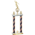 Double Flag USA Third Place Basketball Trophy