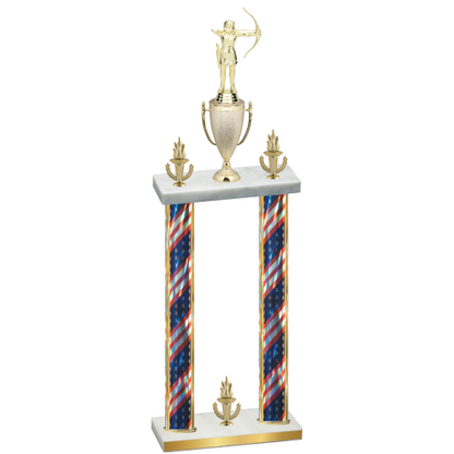 Double Flag USA Victory Archery Trophy