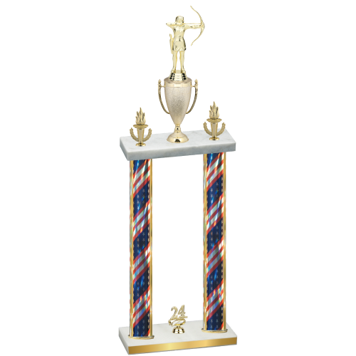 Double Flag USA Year Archery Trophy