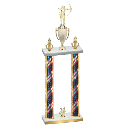 Double Flag USA Year Archery Trophy