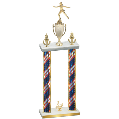 Double Flag USA Third Place Skater Trophy