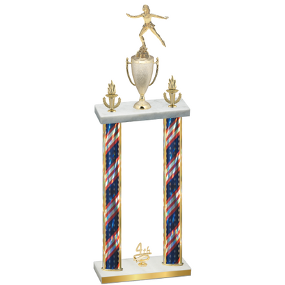 Double Flag USA Fourth Place Skater Trophy