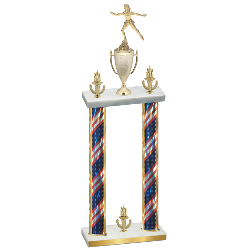 Double Flag USA Victory Skater Trophy
