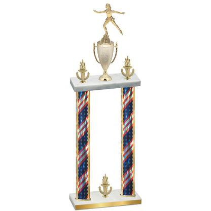 Double Flag USA Victory Skater Trophy