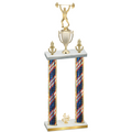 Double Flag USA Fourth Place Weights Trophy