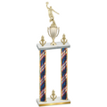 Double Flag USA Victory Basketball Trophy