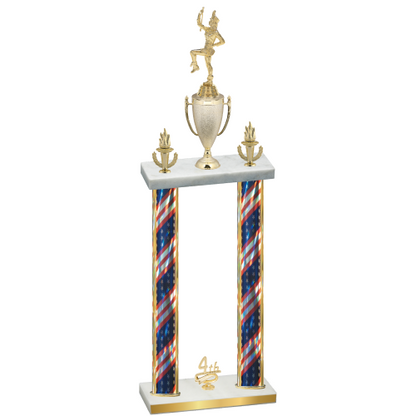 Double Flag USA Fourth Place Majorette Trophy