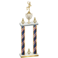 Double Flag USA Victory Majorette Trophy