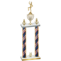 Double Flag USA Year Majorette Trophy