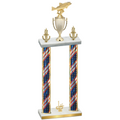 Double Flag USA First Place Fishing Trophy