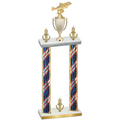 Double Flag USA Victory Fishing Trophy