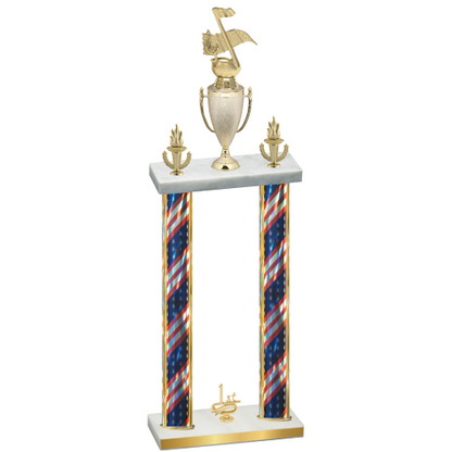 Double Flag USA First Place Music Trophy