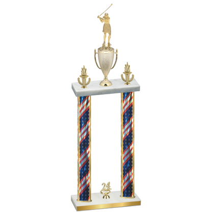 Double Flag USA Year Golf Trophy