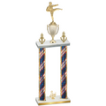 Double Flag USA Third Place Karate Trophy