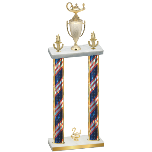 Double Flag USA Second Place Academics Trophy