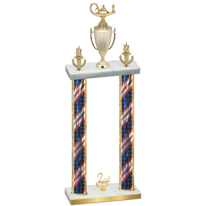 Double Flag USA Second Place Academics Trophy