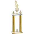 Double Gold Carbon Fiber Year Football Trophy