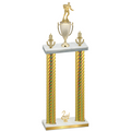 Double Gold Carbon Fiber Second Place Rugby Trophy