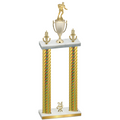 Double Gold Carbon Fiber Year Rugby Trophy