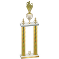 Double Gold Carbon Fiber Year Rugby Trophy