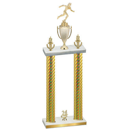 Double Gold Carbon Fiber Year Running Trophy