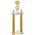 Double Gold Carbon Fiber Second Place Running Trophy