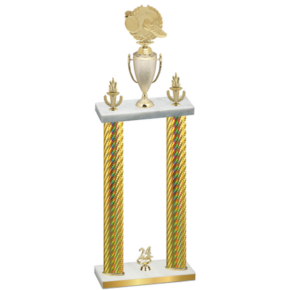 Double Gold Carbon Fiber Year Running Trophy