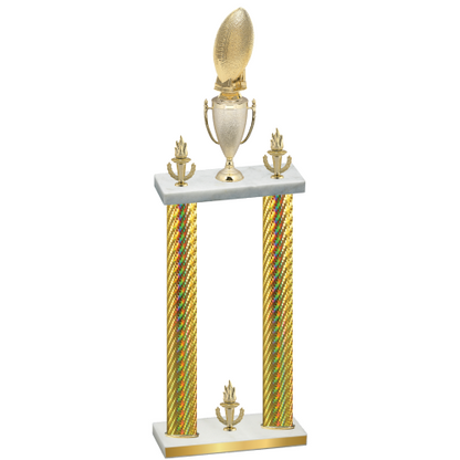 Double Gold Carbon Fiber Victory Football Trophy