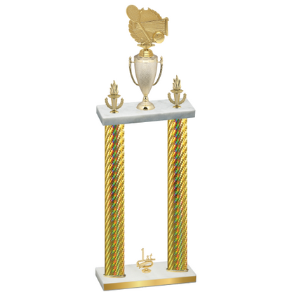 Double Gold Carbon Fiber First Place Tennis Trophy